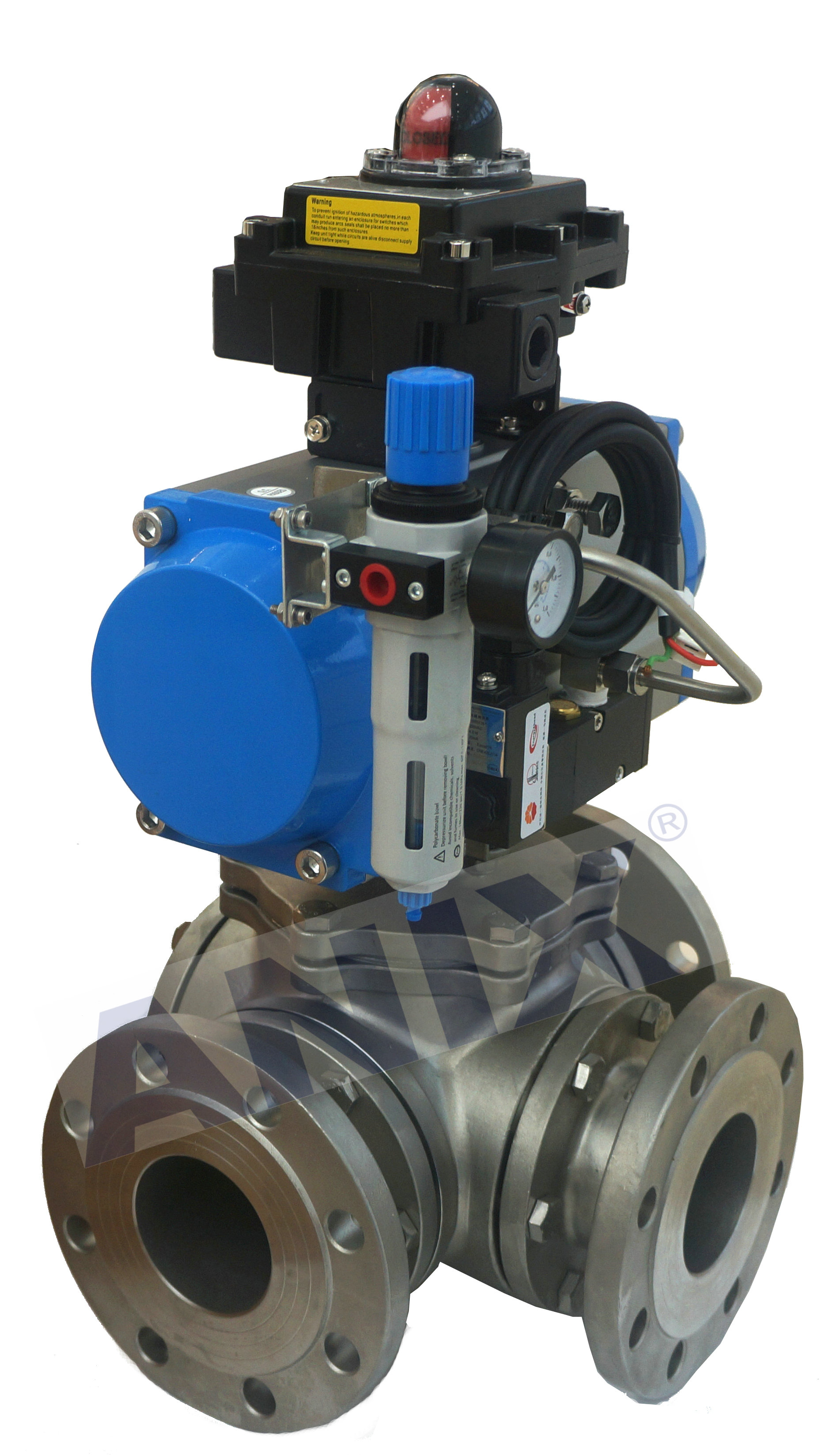 衛生級氣動三通球閥