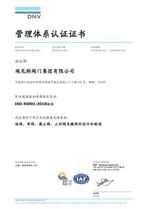 ISO45001職業(yè)健康安全管理體系證書